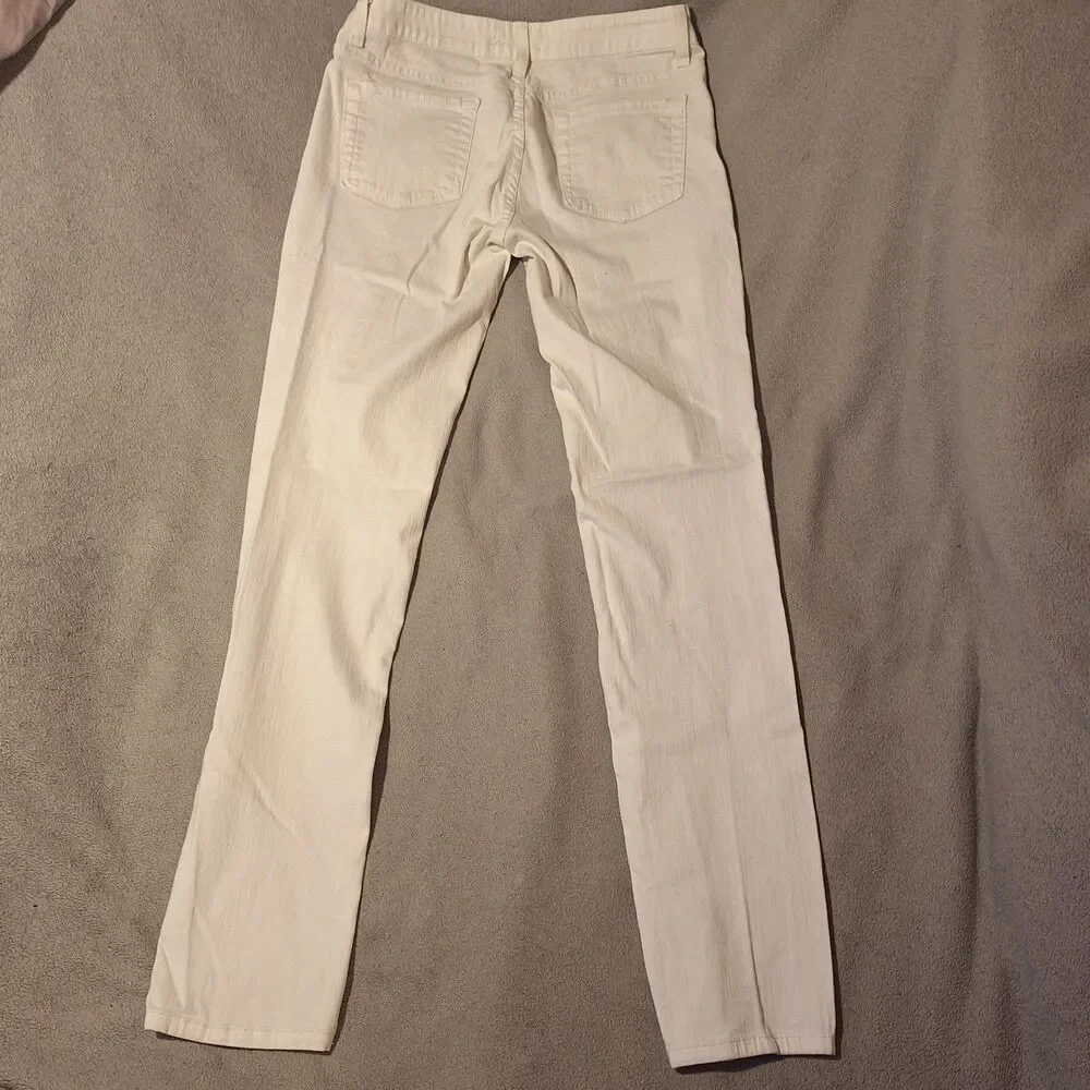 ENCORE JEANS - White Pants Skinny Mid Rise Light Wash Denim Women 9 - Picture 7 of 8